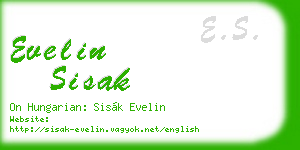 evelin sisak business card
